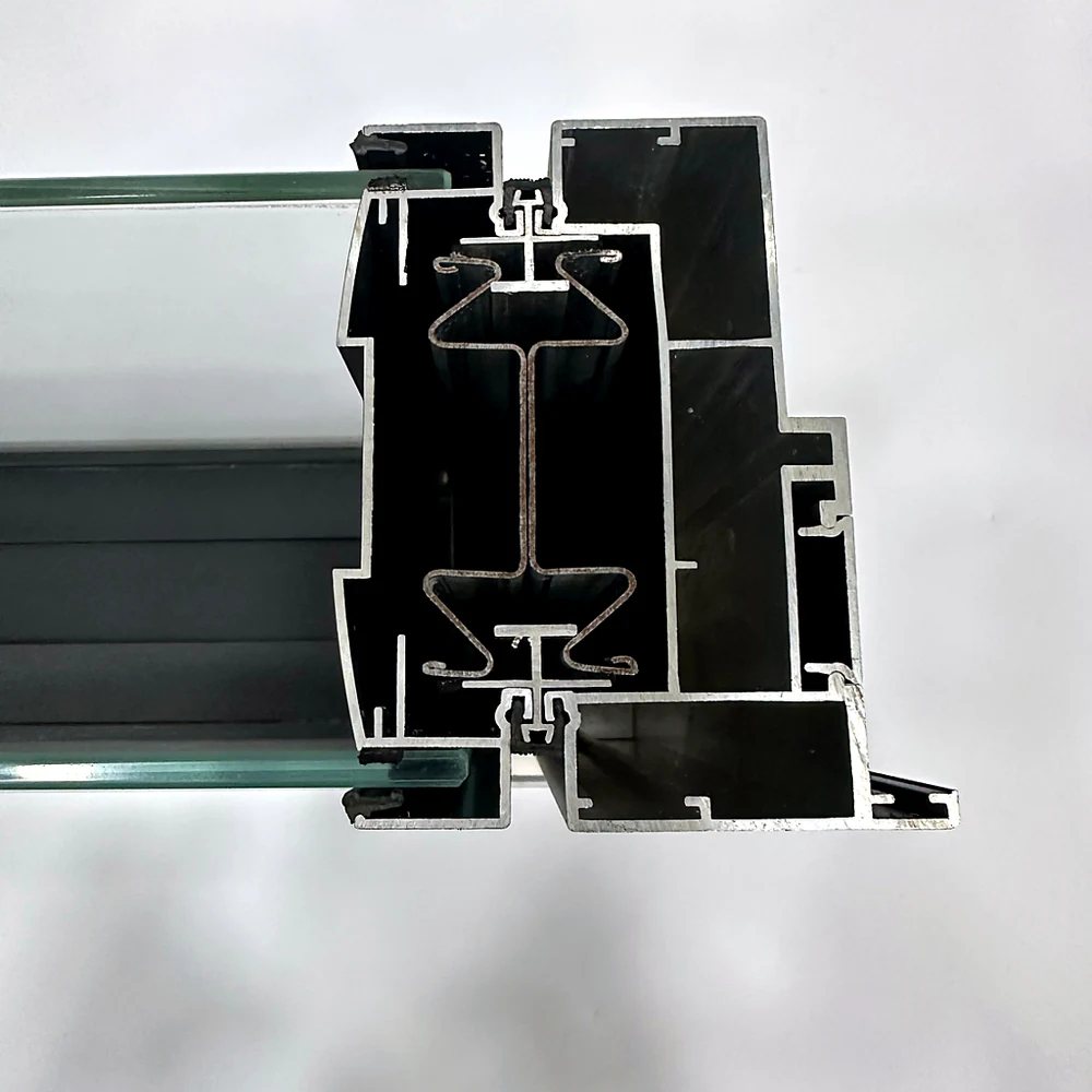 Cut section of the steel-core aluminium-clad profile